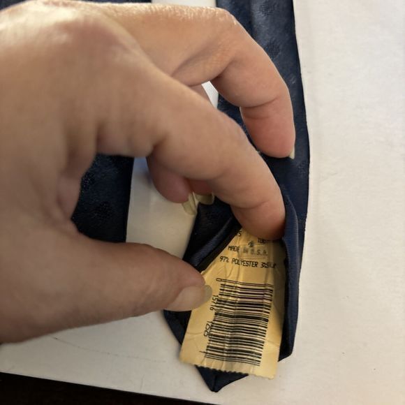 Vintage Wembly Polyester Diamond Print Neck Tie - Picture 3 of 5